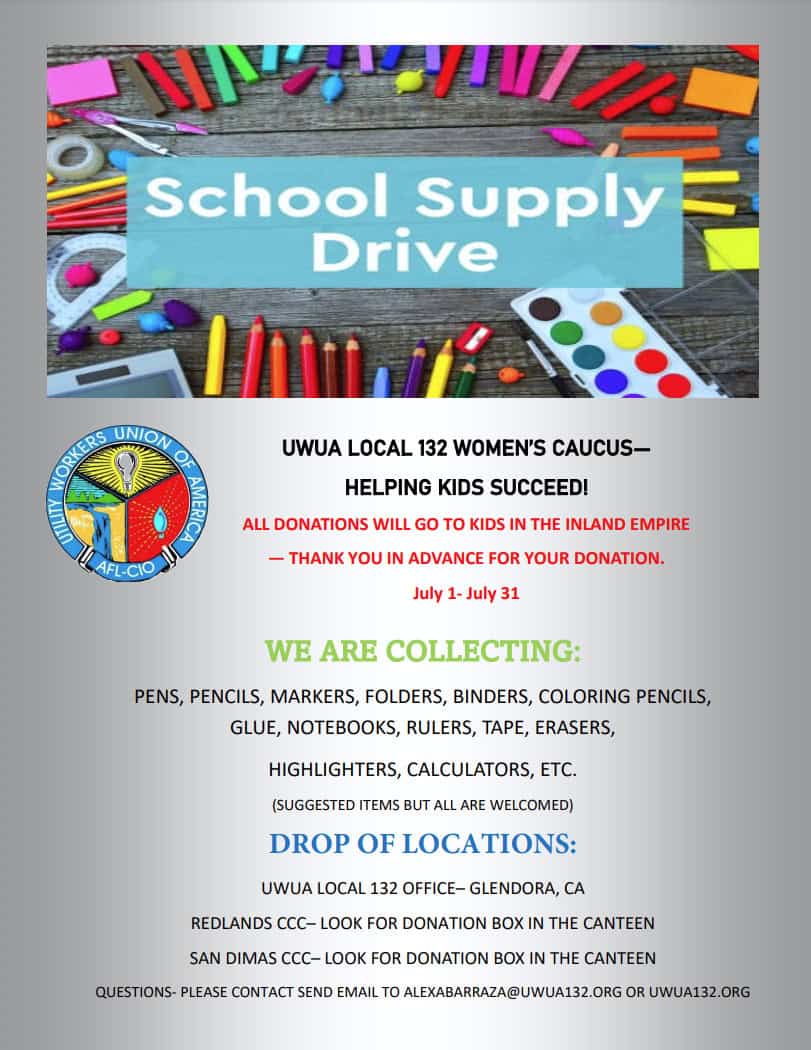 school supply drive flyer 1